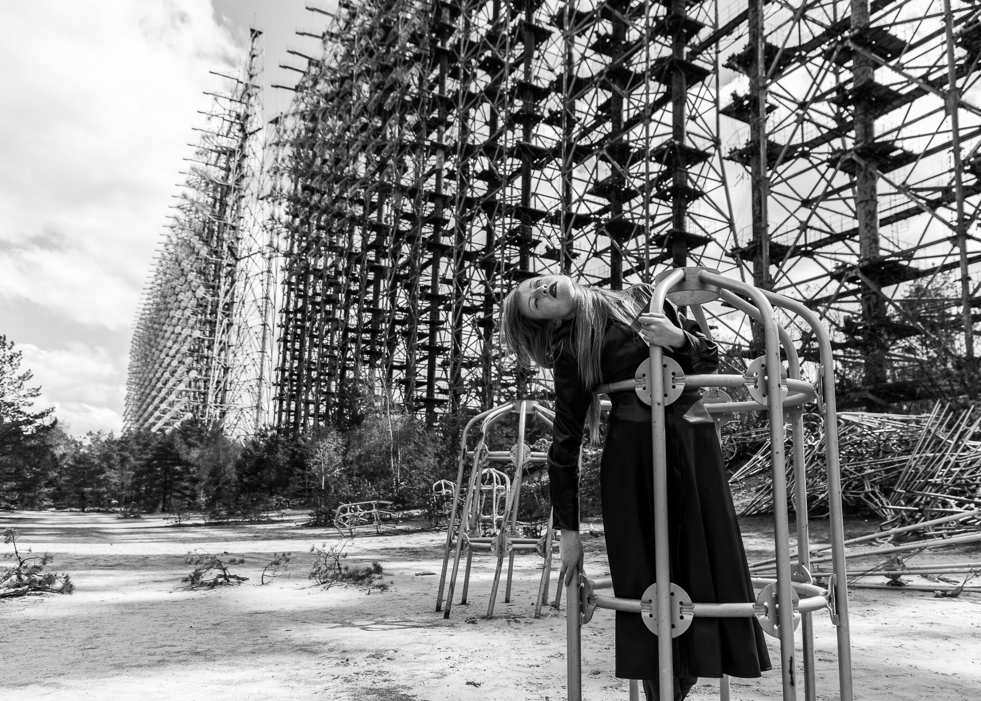 chernobyl, fine art photography, photoart, photoart for sale, monochrome photo art, duga radar
